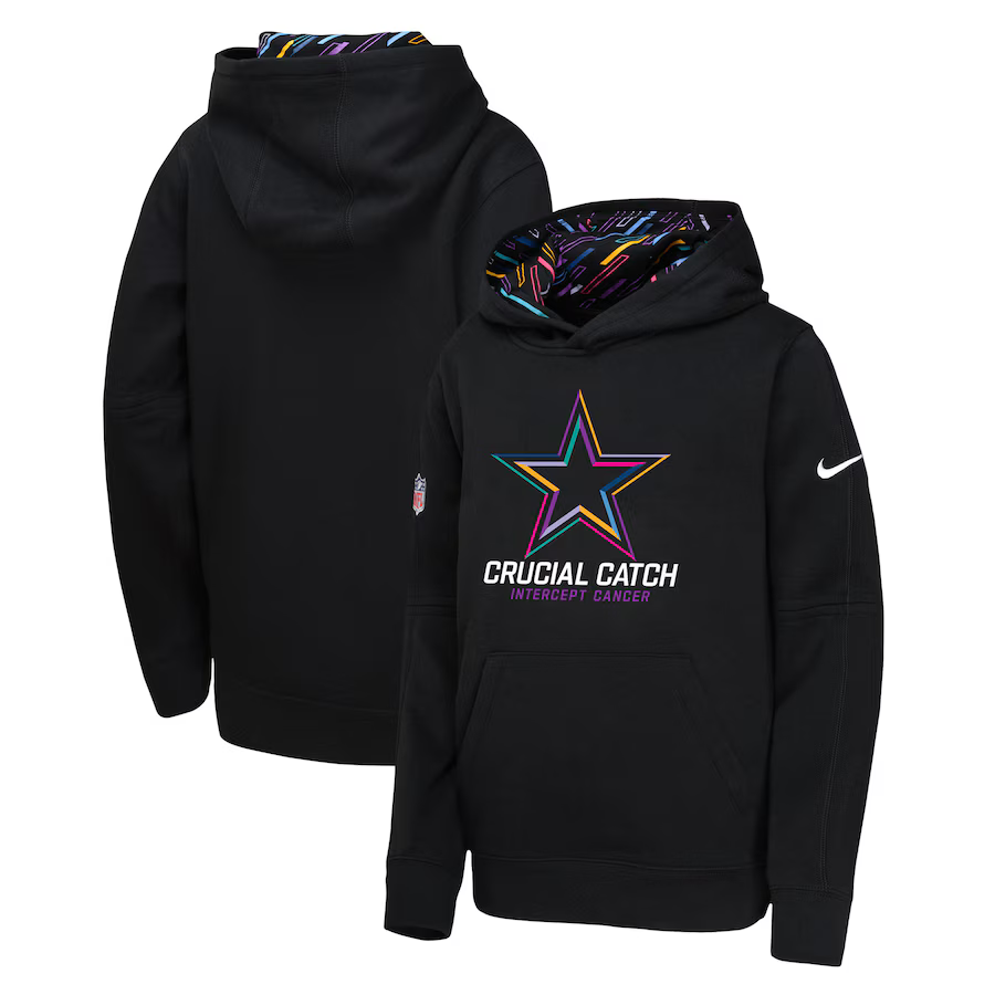 Youth Dallas Cowboys 2024 Nike NFL black hoodie